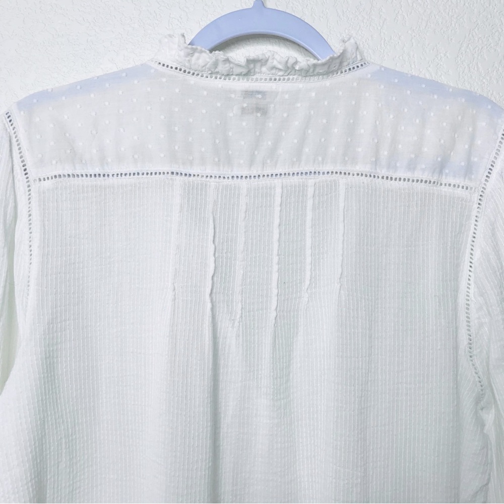 FAHERTY Willa Organic Cotton Blouse White - Picture 12 of 15